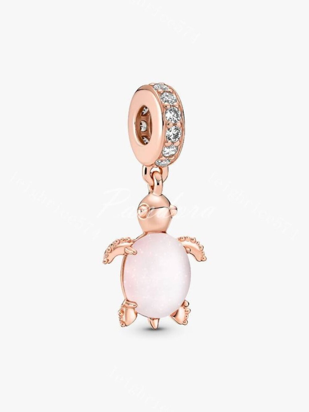 Pandora Murano Glass Pink Sea Turtle Dangle Charm